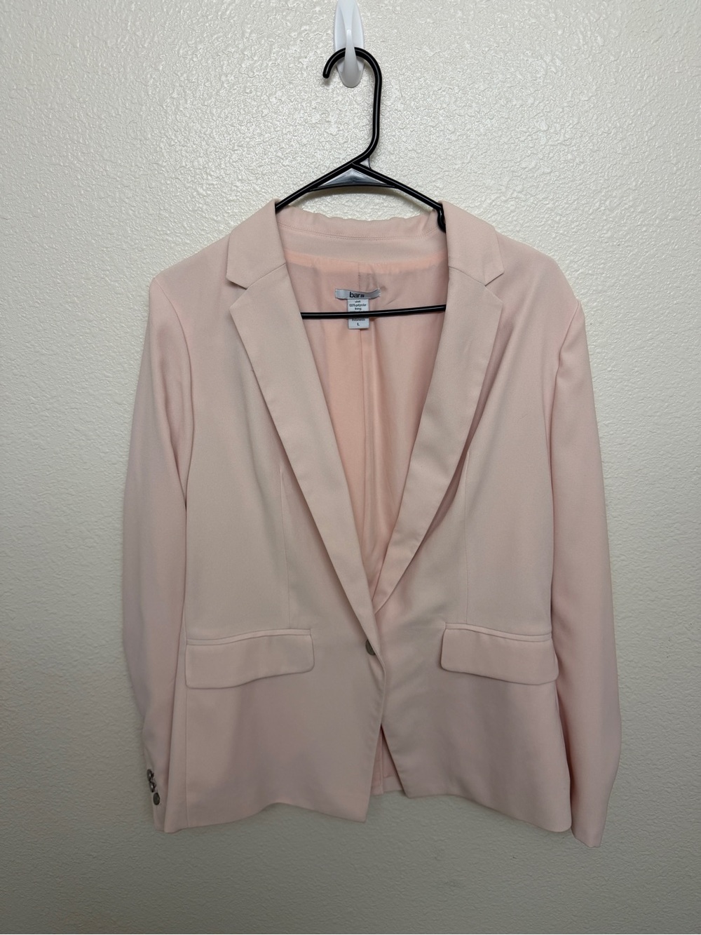 Bar III Light Blush Pink Women's Single-Button Blazer
